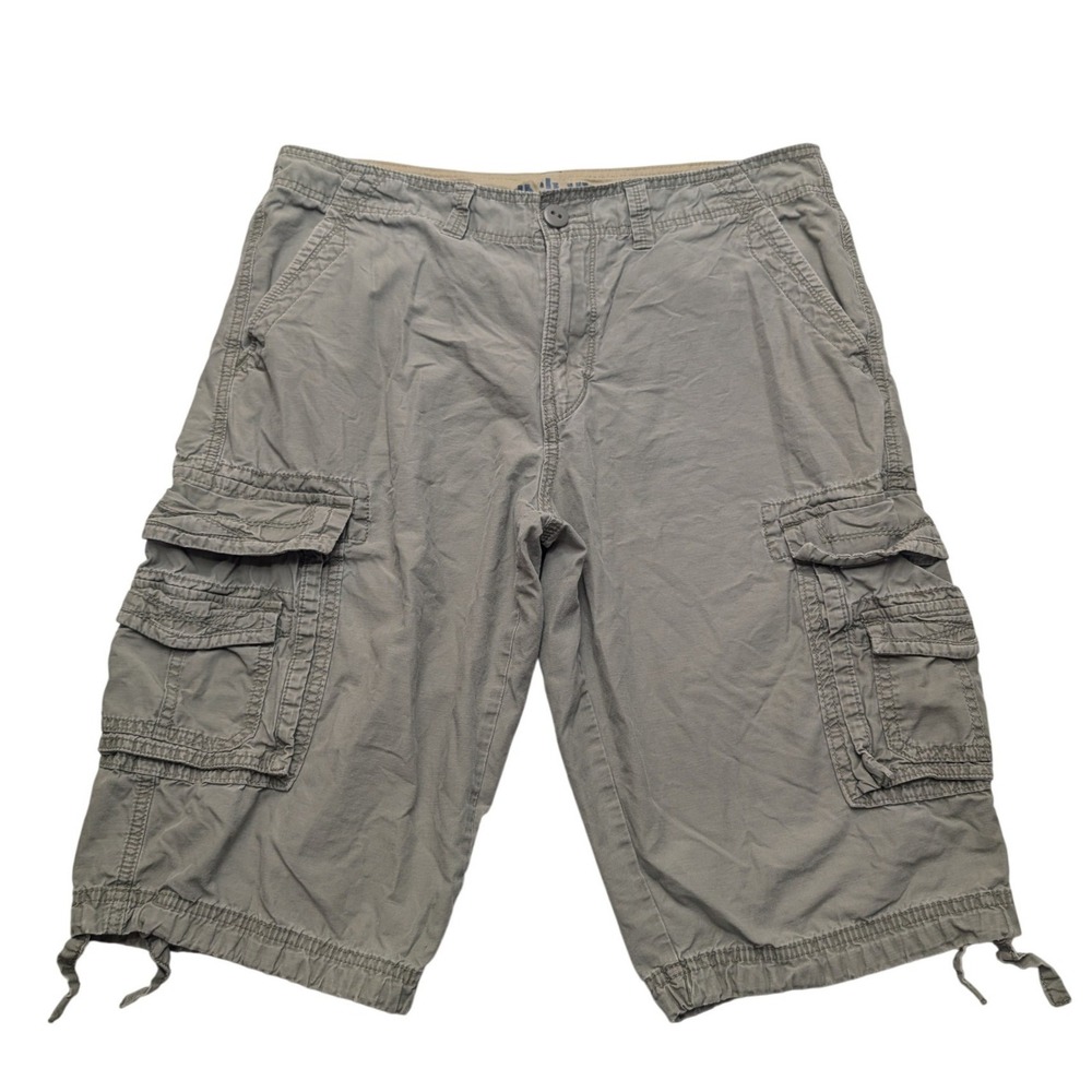Urban Pipeline Cargo Shorts Mens 32 Olive Green Below Knee Multi Pocket Utility